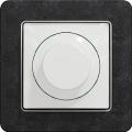 Sedna LED dimmer (white insert, slate matte frame)